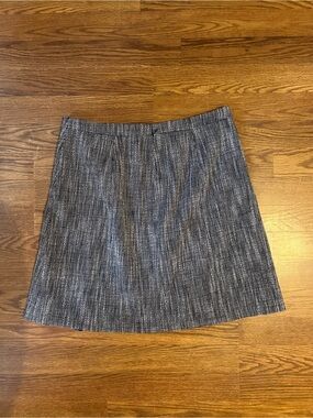 J. Crew factory tweed purple black mini skirt size 8 preppy academia twee‎